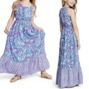 Lilly Pulitzer for Target Blue & Pink Floral Tiered Maxi Dress